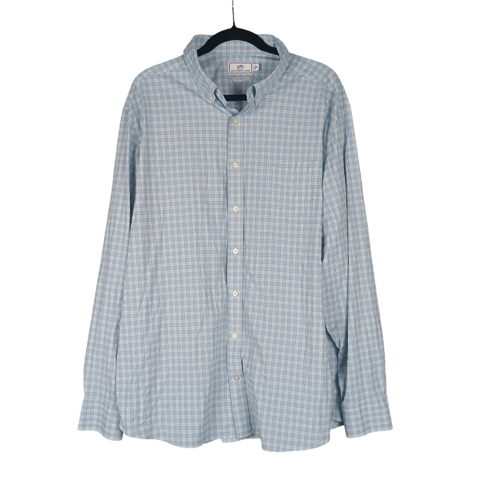 Southern Tide Intercoastal XXL‎ Plaid Button Down Shirt Men's Long Sleeve
